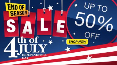 4 Temmuz Bağımsızlık Günü. Vektör illüstrasyonu