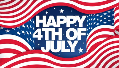 4 Temmuz Bağımsızlık Günü. Vektör illüstrasyonu