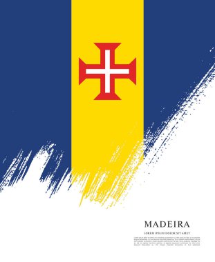 Flag of Madeira, vector graphic design clipart