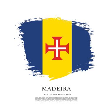 Flag of Madeira, vector graphic design clipart