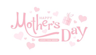 Anneler Günün kutlu olsun. Tebrik kartı, poster, afiş, davet için vektör illüstrasyonu