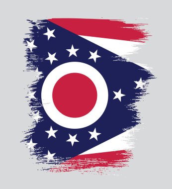 Ohio eyaletinin bayrağı. Amerika Birleşik Devletleri