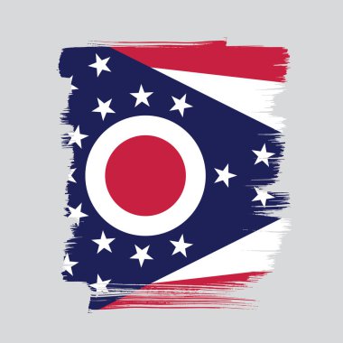 Ohio eyaletinin bayrağı. Amerika Birleşik Devletleri