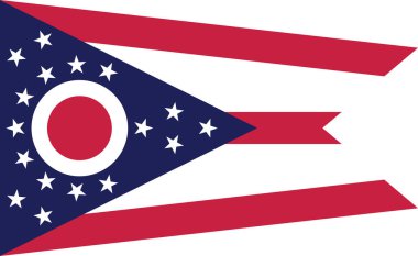 Ohio eyaletinin bayrağı. Amerika Birleşik Devletleri