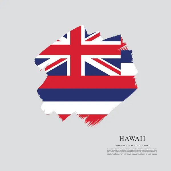 Bandera Del Estado Hawaii Estados Unidos América — Vector de stock