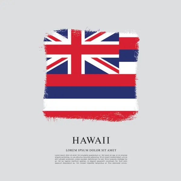 Flag State Hawaii United States America — Stock Vector