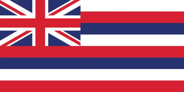 Bandiera Dello Stato Delle Hawaii Stati Uniti America Vettoriale Stock