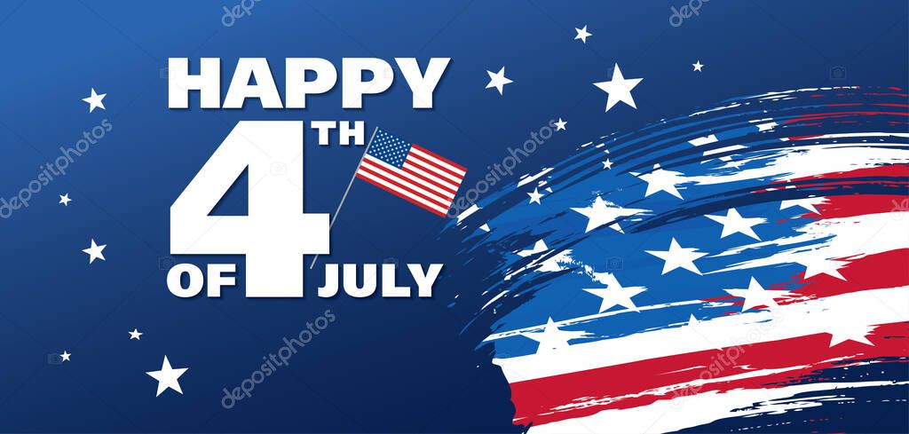 Fourth of July Independence Day. Vector illustration