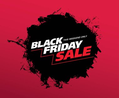 Canlı bir arkaplanı olan Kara Cuma tanıtım afişi için tasarım.