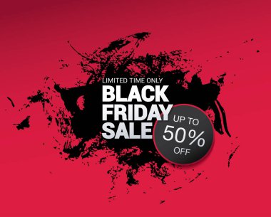 Canlı bir arkaplanı olan Kara Cuma tanıtım afişi için tasarım.