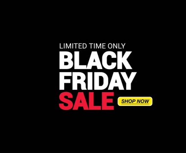 Kara Cuma indirimli afişi renkli bir arkaplanda görüntülendi.