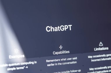 Yapay Zeka ya da Yapay Zeka ile sohbet. Batum, Gürcistan - 3 Şubat 2023