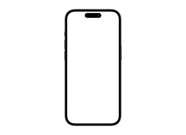 Mockup Smartphone Iphone Pro Max Λευκή Κενή Οθόνη Στο Λευκό — Φωτογραφία Αρχείου
