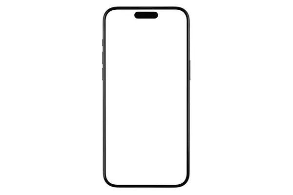 Smartphone Mockup Iphone Pro Max Izolované Prázdnou Bílou Obrazovkou Bílém — Stock fotografie