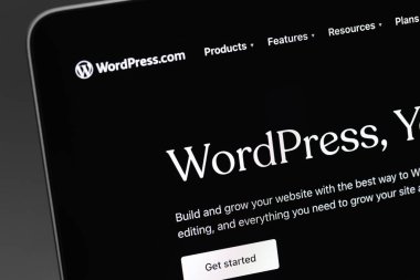 Not defteri makrosu üzerinde WordPress. WordPress - açık kaynak içerik yönetim sistemi. Batumi, Gürcistan - 7 Kasım 2023