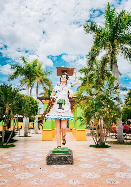Estatua Cultural Quesillera Del Parque Nagarote Nicaragua 2022 — Foto de Stock