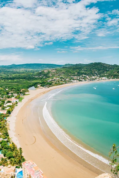 Krásný Výhled Pláž San Juan Del Sur Slunečného Dne Panoramatický Stock Obrázky
