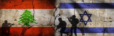 Lübnan ve İsrail arasındaki çatışma. Lübnan ve İsrail arasındaki politik gerginlik. Kırık duvarda İsrail, Lübnan bayrağına karşı