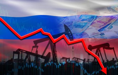 Rus bayrağıyla petrol üretimi krizi. Ekonomik grafikte Rus bayrağıyla petrol krizi