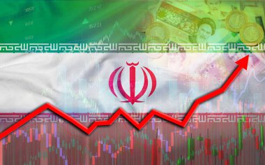 Finansal grafikte İran ekonomik büyümesi. Pazar grafiğinde İran 'ın mali büyümesi