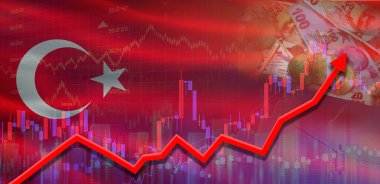 Pazar grafiğinde Türkiye 'nin mali büyümesi. Türkiye 'nin mali grafiğinde ekonomik büyüme