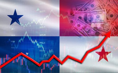 Panama ekonomik büyümesi finansal grafikte. Panama pazar grafiğinde mali büyüme