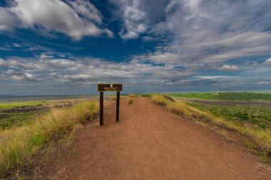 Comalito Yolu 'ndaki volkanik bakış açısı. Masaya, Nikaragua 'daki Comalito Patikası Gözcüsü