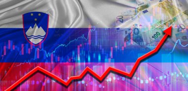 Slovenya 'nın finansal büyümesi pazar grafiğinde. Slovenya 'nın mali grafiğinde ekonomik büyüme