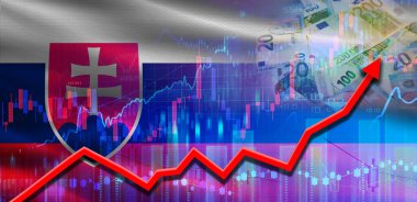Slovakya 'da pazar grafiğinde finansal büyüme. Slovakya ekonomik büyümesi mali grafikte
