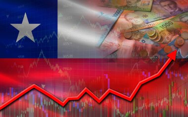 Finansal grafikte Şili ekonomik büyümesi. Pazar grafiğinde Şili 'deki finansal büyüme