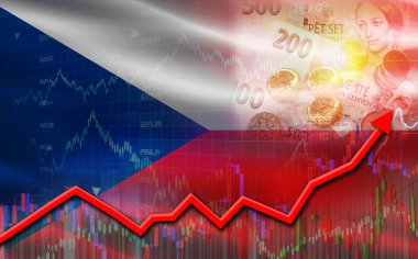 Çek Cumhuriyeti 'nin ekonomik büyümesi finansal grafikte. Çek Cumhuriyeti pazar grafiğinde mali büyüme