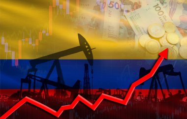 Kolombiya bayraklı petrol üretimi, petrol endüstrisi. Kolombiya bayraklı petrol pompaları