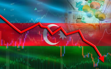 Azerbaycan ekonomi piyasasında finansal çöküş yaşıyor. Ekonomik grafikte Azerbaycan mali krizi