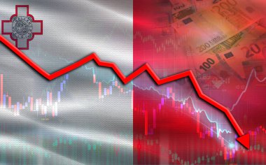 Malta ekonomi piyasasında finansal çöküş yaşıyor. Malta 'daki ekonomik kriz ekonomik grafikte