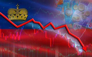 Lihtenştayn 'ın finansal çöküşü ekonomi piyasasında. Ekonomik grafikte Lihtenştayn mali krizi