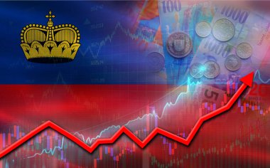 Finansal grafikte Lihtenştayn ekonomik büyüme. Piyasa grafiğinde Lihtenştayn finansal büyümesi