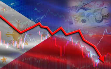 Filipinler ekonomi piyasasında finansal çöküş yaşıyor. Ekonomik grafikte Filipinler mali krizi