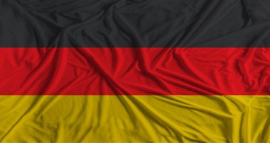 Kumaş desenli Alman bayrağı. Almanya Ulusal Bayrağı