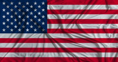 Kumaş desenli Amerikan bayrağı. ABD Ulusal Bayrağı