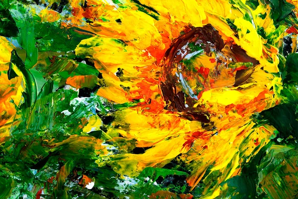 Oil painting, Sunflower flowers. impressionism style, flower painting, still painting canvas, artist painting