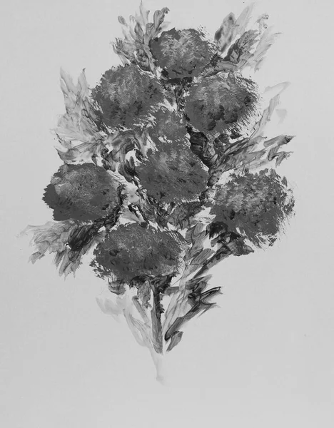 Abstraktní Barevné Květy Pozadí Malba Barvami Impresionistický Styl Malba Květin — Stock fotografie