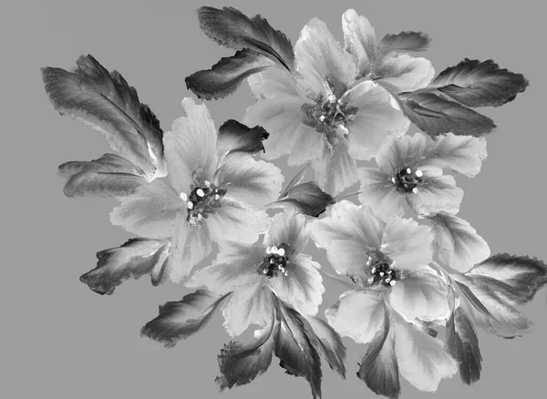 Αφηρημένα Πολύχρωμα Λουλούδια Φόντο Ζωγραφική Χρώματα Ιμπρεσιονιστικό Ύφος Ανθογραφία Ακρυλικό — Φωτογραφία Αρχείου
