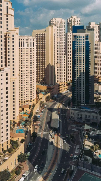 Pionowe Tło Zdjęcia Wieży Drogowej Rezydencja Plażowa Jbr Dubai Zea Obrazy Stockowe bez tantiem