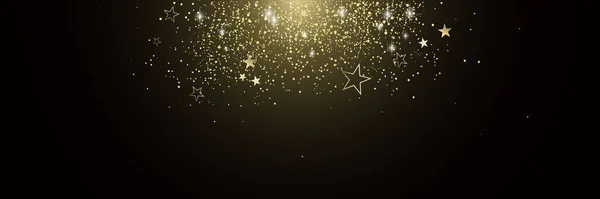 Schwarz Gold Glitzern Und Sterne Hintergrund Feier Frohes Neues Jahr — Stockfoto
