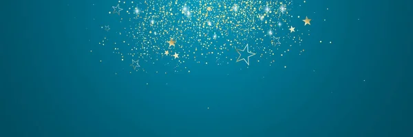 Altın Parıltı Yıldızların Arka Planı Mutlu Yeni Yıl Tasarım Teması — Stok fotoğraf