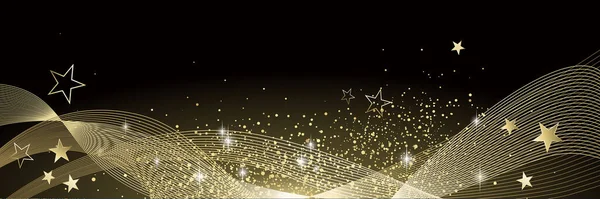 輝く金の星抽象的な背景 パーティーのお祝いのデザインテーマ — ストック写真