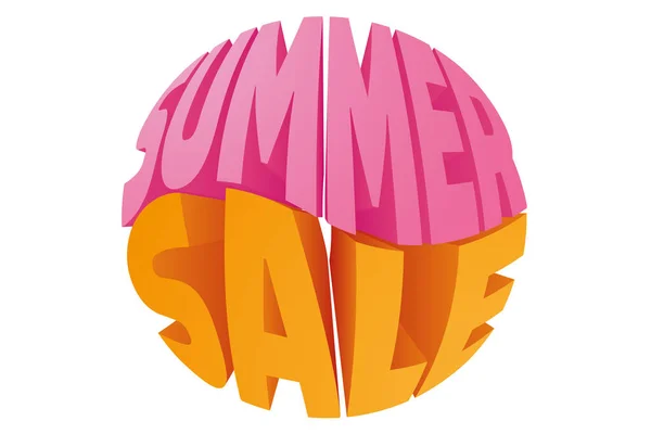Letní Prodej Logo Izolované Bílém Pozadí Obchodní Design Téma — Stock fotografie