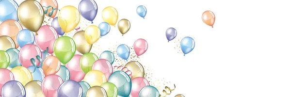 Kleurballonnen Achtergrond Feestelijke Partij Ontwerp Thema — Stockfoto
