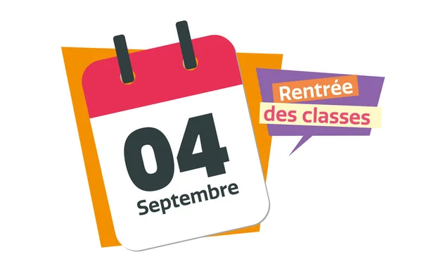 Frankrijk Terug Naar School Franse Kalender Ontwerp Element Thema — Stockfoto