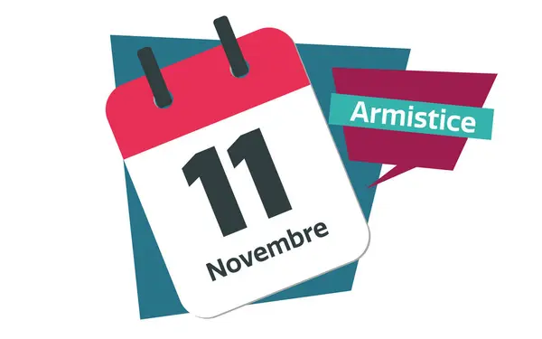 French Armistice Day French 11Th November Calendar Date Design — Stock Photo, Image